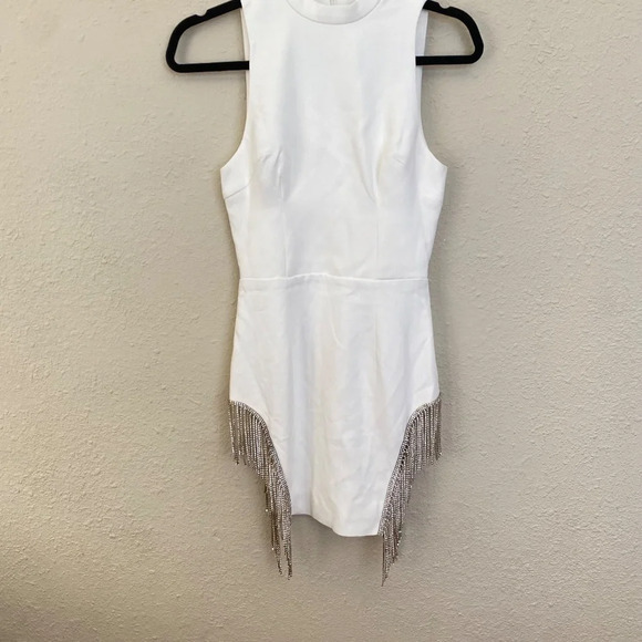 HOUSE OF CB 'Charlize' White Crystal Trim‎ Dress/Size XS NWOT - Picture 7 of 16